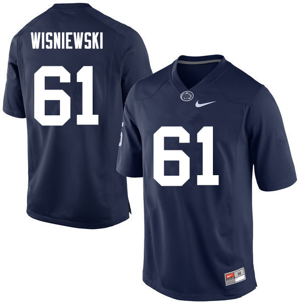 Men Penn State Nittany Lions #61 Stefen Wisniewski College Football Jerseys-Navy